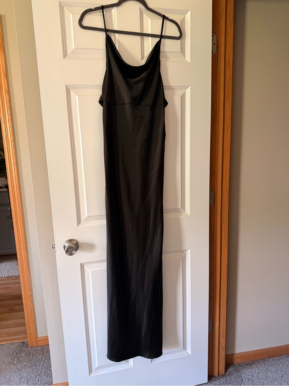 Black Maxi Dress - Elegant Spaghetti Strap